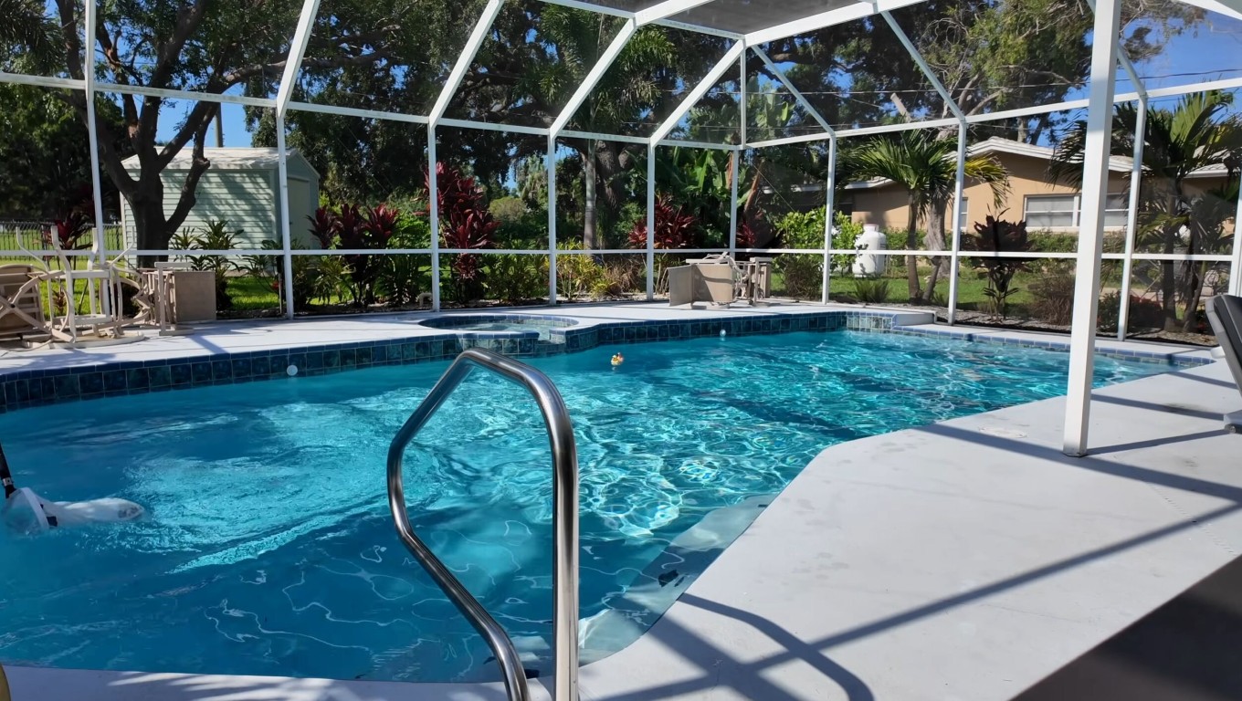 Clean and safe residential pool with professional maintenance in Newport Beach, CA